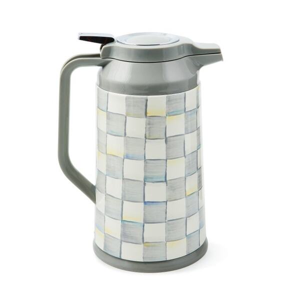 Brand New Mackenzie-Childs Sterling Check Coffee Carafe - Picture 2 of 6